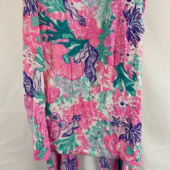 Lilly Pulitzer Pajama Set XXL Multi Seaside Carnivale Knit XXL Tank Pants Pink - Picture 9 of 16
